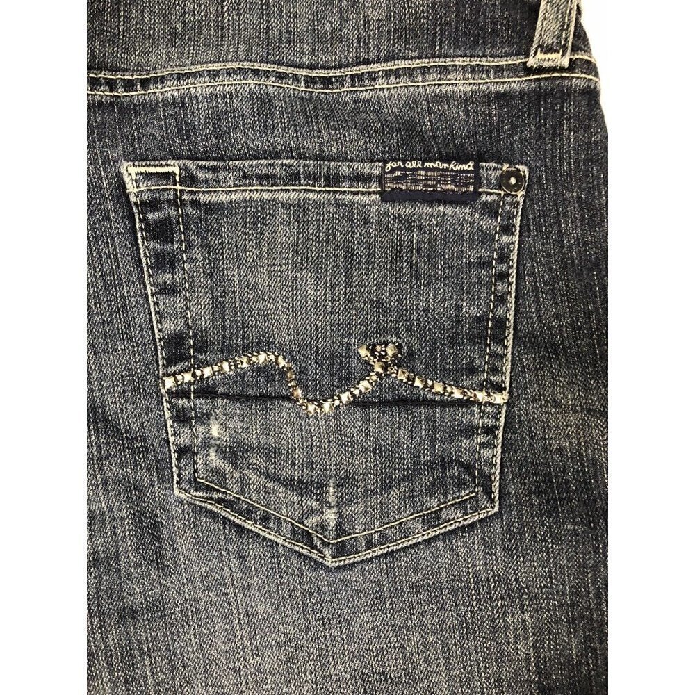 7‎ For All Mankind Roxanne Womens 26x32 Blue Denim Jeans Skinny Stretch - Picture 6 of 8